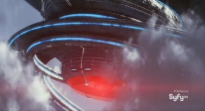 Defiance S1x01 - Alien ships enter Earths atmosphere sans ground shaking audio