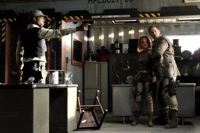 Defiance - S1x09 - Nolan is protective of Irisa with Tommy