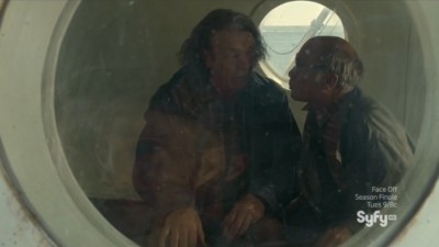 Haven S4x08 - Vince and Dave drunk as skunks in decompression chamber from the bends after high pressure wave