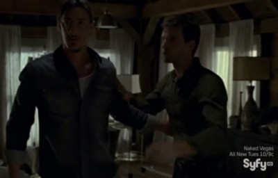Haven S4x09 - Duke arrives after Heavy from Wormhole bar barn escaped