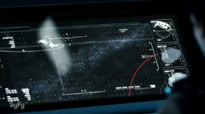 The Expanse S1x02 Scanners detect trouble - incoming debris