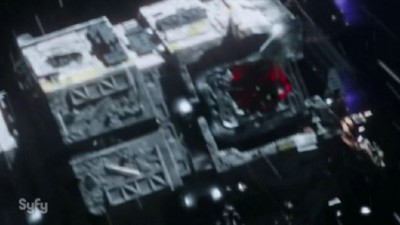 The Expanse S1x02 The shuttle Knight damaged airlock