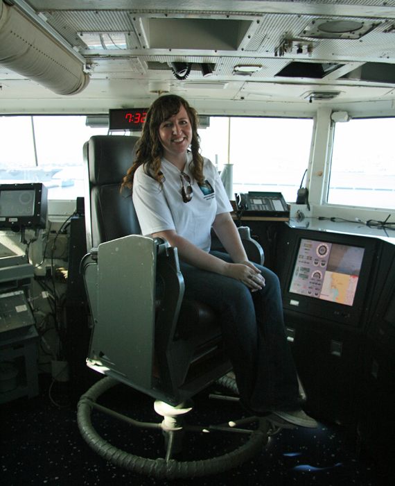 I'm in the Captain's chair of the USS Abraham Lincoln