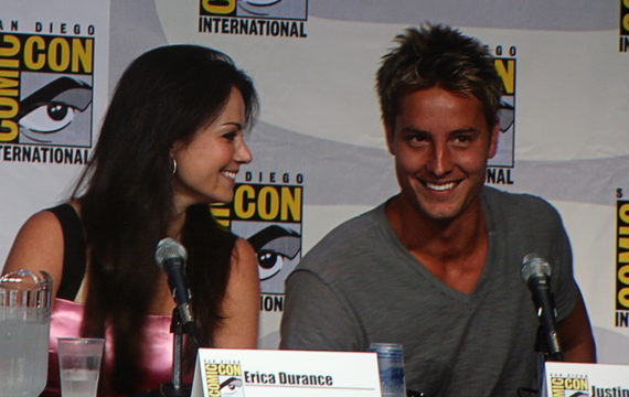 Erica Durance and Justin Hartley of Smallville