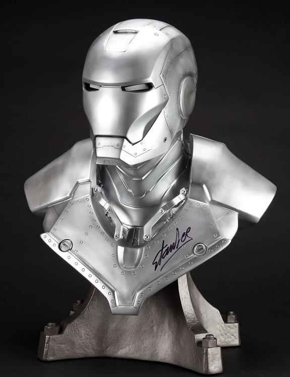 00_6-Ironman Bust poster signed by Stan Lee