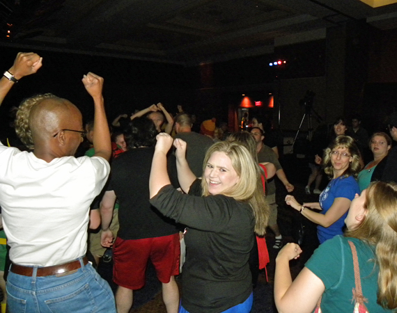 Dancing at the Star Trek party