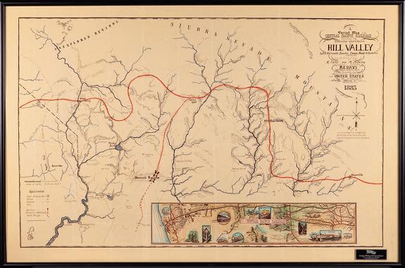 Back to the Future III Hill Valley Map