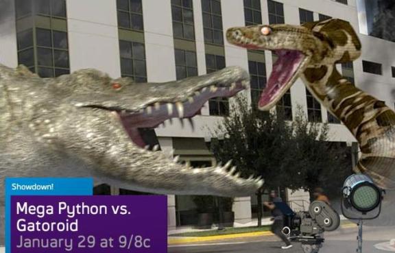 Learn about Mega-Python versus Gateroid on SyFy!