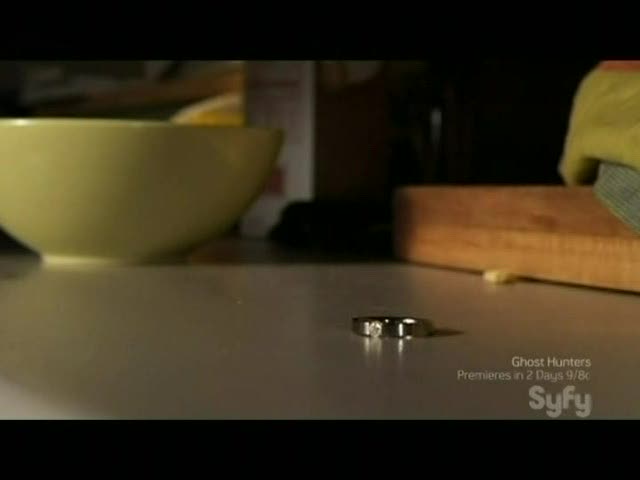 Sally's ring on Danny's kitchen counter