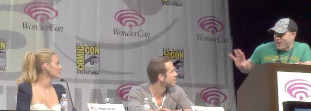 Blake Lively Ryan Reynolds Geoff Johns at WonderCon 2011