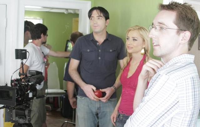 BTS Director Sean Fallon with Mika Boorem and David Dastmalchian