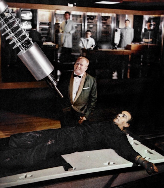 Goldfinger with laser on James Bond - 1964