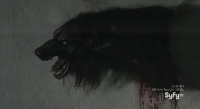 Being Human S3x02 - Liam finds his werewolf son Connor mounted on the wall