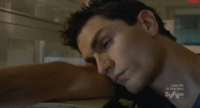 Being Human S3x05 - Aidan has fallen asleep at work