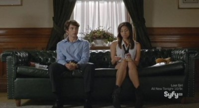 Being Human S3x05 - Max and Sally do not sit too close together on the couch