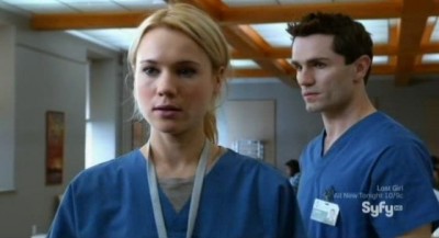 Being Human S3x08 - Nora and Aidan have a frictional meeting at the hospital cafeteria