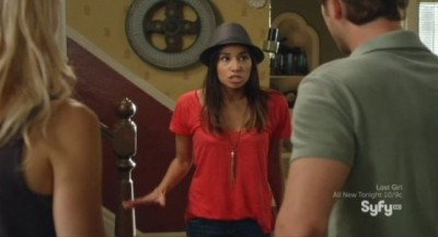 Being Human S3x08 - Sally comes down stairs wearing a cute hat