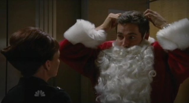 Chuck S5x07 - Beckman with Chuck in Santa Suit