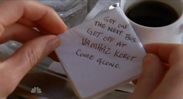 Chuck S5x08 - Rykers note says come alone