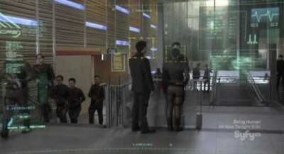 Continuum S1x02 - Kiera's sees through her HUD after being connected via CMS