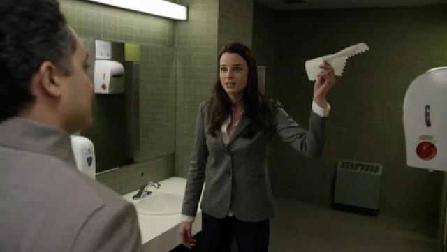 S02X05Continuum people wipe hands with paper