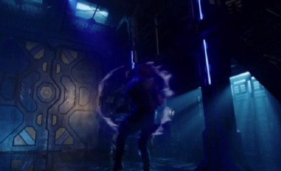 Dark Matter S1x01 Three fires at the mysterious door only to be knocked on his arse