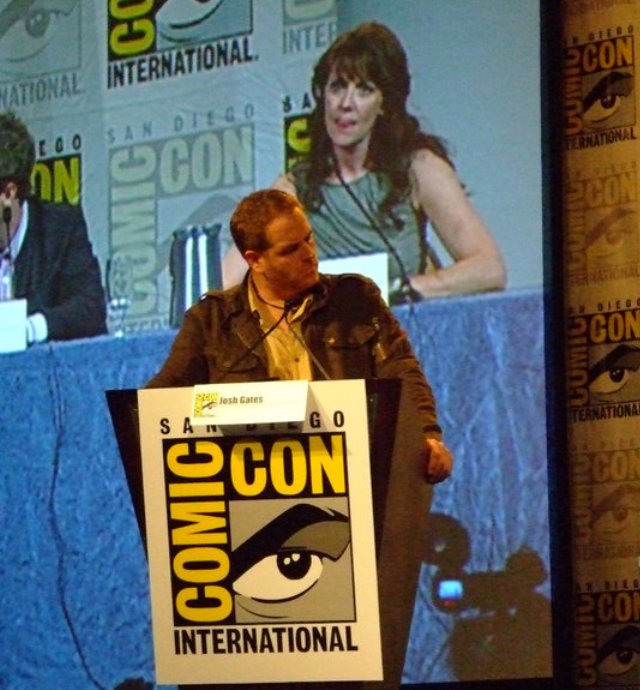 Joshua Gates at Comic-Con San Diego moderating the Sanctuary panel