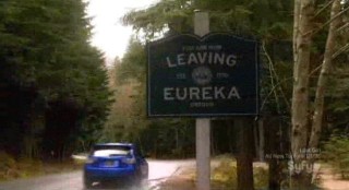 Eureka S5x03 - Fargo sees the leaving Eureka sign over and over