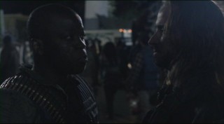 Falling Skies S2x01 Mpho Koaho and Colin Cunningham go head to head