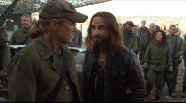 Falling Skies S2x01 Will Patton as Weaver and Colin Cunningham as Pope