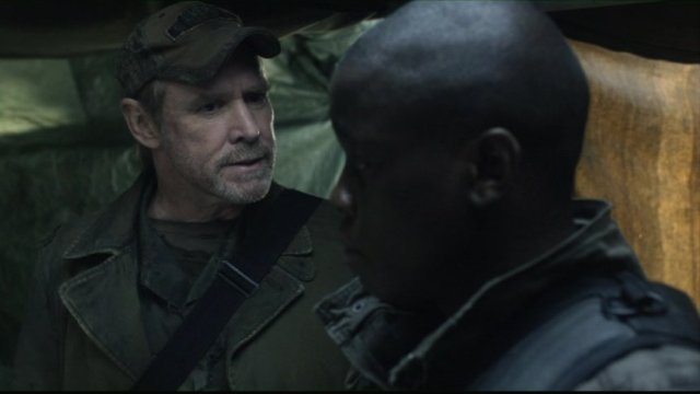 Falling Skies S2x03 - Will Patton as Captain Weaver with Mpho Koaho as Anthony