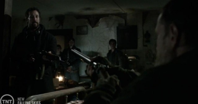 Falling Skies S3x07 Tom and Duane standoff