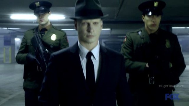 Fringe S4x19 - Observer and team of Loyalists invade Massive Dynamic to get hold of Walter, Simon and Etta