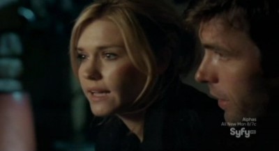 Haven S3x01 - Audrey and Nathan share a tender moment when the alien encounter troubles are all over