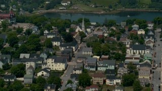 Haven S4 aerial shot of town