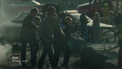 Haven S4x10 - Nathan at The Troubled volcano accident scene