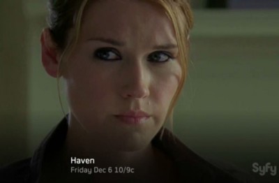 Haven S4x12 - Audrey faces the deadly truth she must give Duke his Trouble back to save baby Aaron Harker and Haven