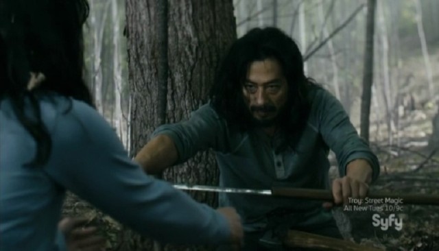 Helix S2x04 - Dad gives his legacy, the sword to daughter Jules