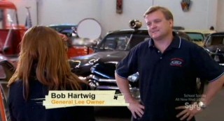 Hollywood Treasure S2x06 - Tracey with Bob Hartwig owner of a verified General Lee