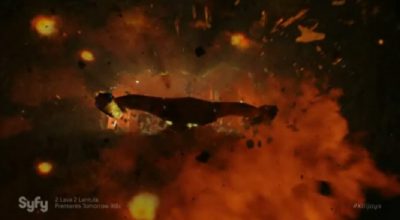 Killjoys S2x06 Lucy escapes the nuked asteroid in the nick of time