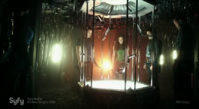 Killjoys S2x06 Romwell and his molecular printer