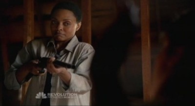 Revolution S1x01 - Maria Howell as the enigmatic Grace