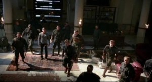 Revolution S1x01 - Monroes bad guys prepare to attack Uncle Miles