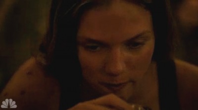 Revolution S2x04 - Charlie is having a drink and is approached sexually by the clansmen