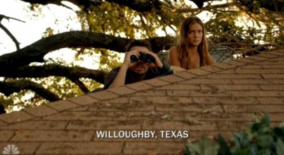 Revolution S2x05 - Monroe and Charlie survey the situation inside Willoughby