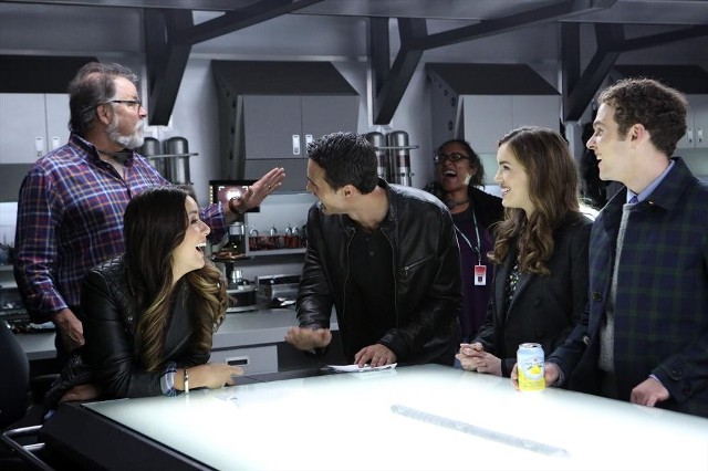 Agents of SHIELD - BTS Image courtesy ABC Publicity -  Jonathan Frakes with cast