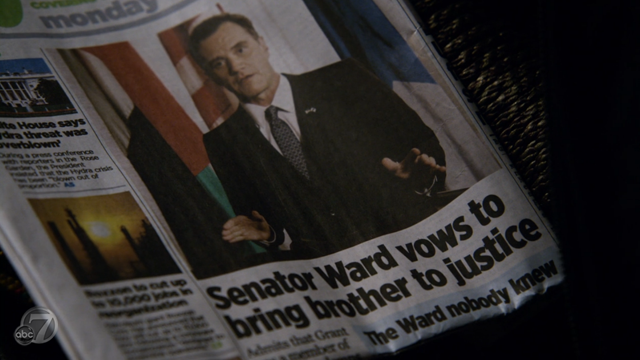 Agents of SHIELD - S2x07 - The Writing on the Wall - Senator Ward Paper