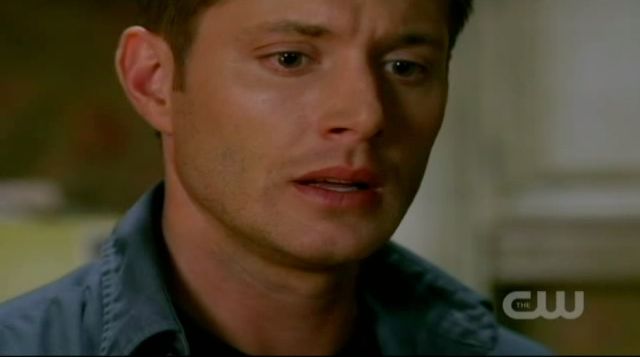 Supernatural S7x13 - Dean looks sad about Sam killing Emma
