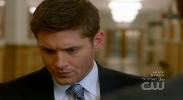 Supernatural S7x13 - Dean stressed out that Lydia has not called about the flask