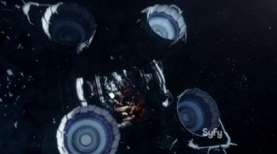 The Expanse S1x04 The Donnager main drive overheats and shuts down